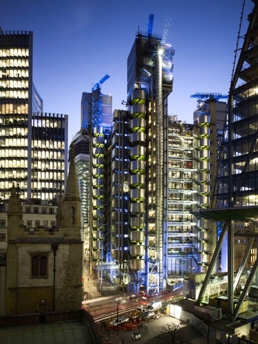 Lloyd's of London at night