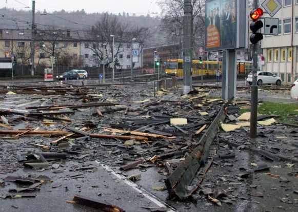 Storm Burglind Eleanor damage