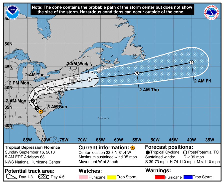 Hurricane Florence pounds Carolina coast, 10ft storm surge reported