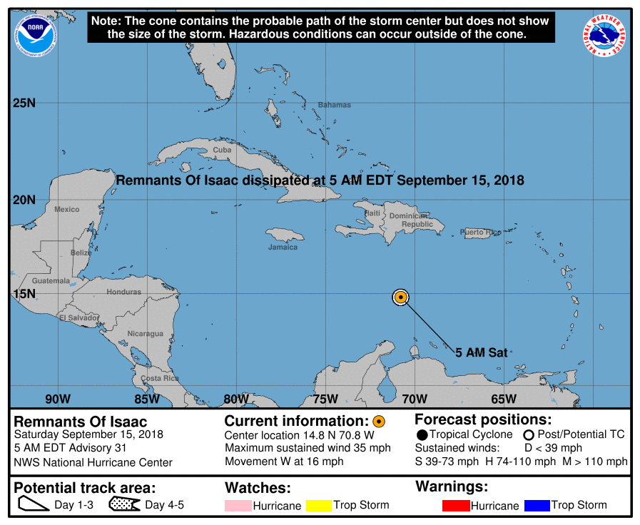 Tropical storm Isaac forecast path and track