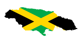 Flag and map of Jamaica